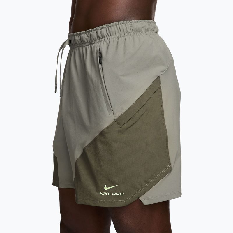 Pánske šortky Nike Pro Training Dri-Fit 6" light army/medium olive/light liquid lime 3