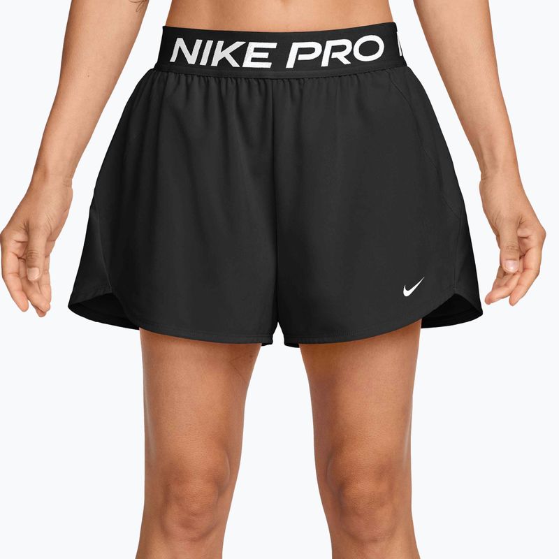 Dámske tréningové šortky Nike Pro Dri-Fit Mid-Rise Brief-Lined 3" black/white