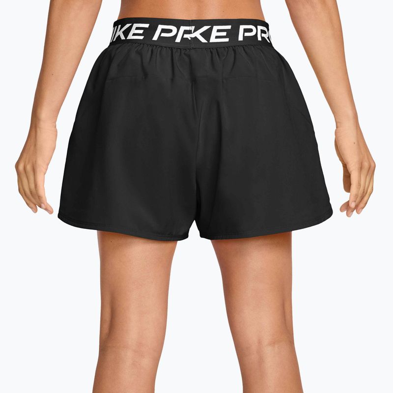 Dámske tréningové šortky Nike Pro Dri-Fit Mid-Rise Brief-Lined 3" black/white 2