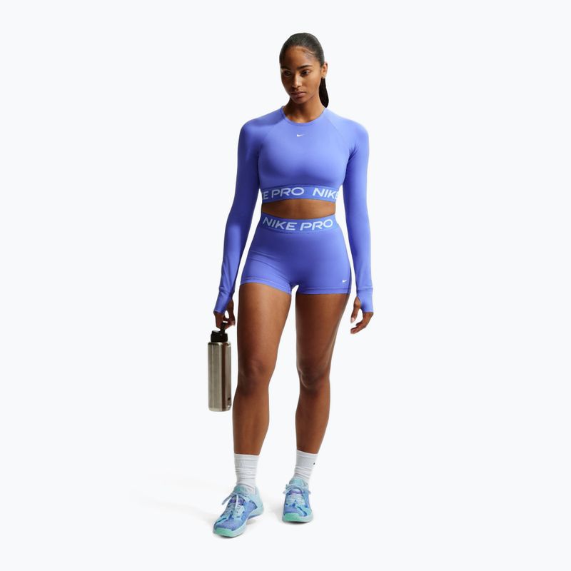 Dámske šortky Nike Pro Mid-Rise Biker 3" sapphire/white 2