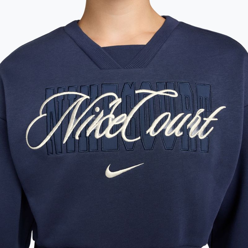 Dámska mikina Nike Court Collection French Terry Crew Neck midnight navy/sail 3