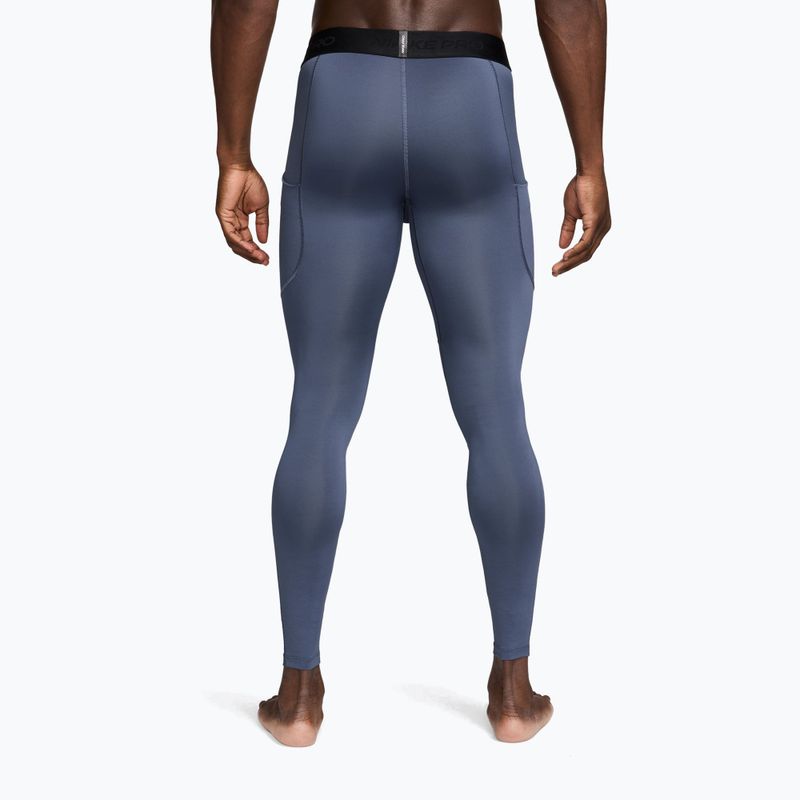 Pánske tréningové legíny Nike Pro Dri-Fit Tight Fitness diffused blue/black 2