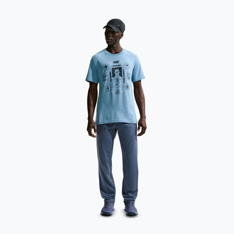 Tréningové nohavice Nike Therma-FIT Open Hem diffused blue/diffused blue/black 2