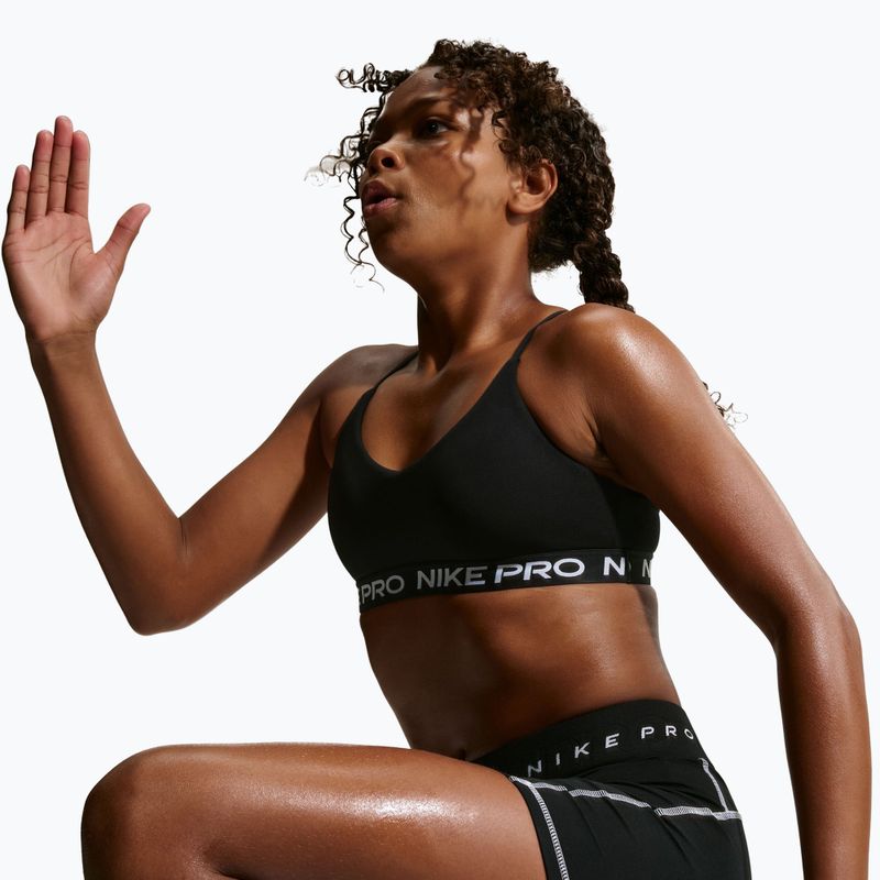 Dievčenská podprsenka Nike Pro Indy čierna 6
