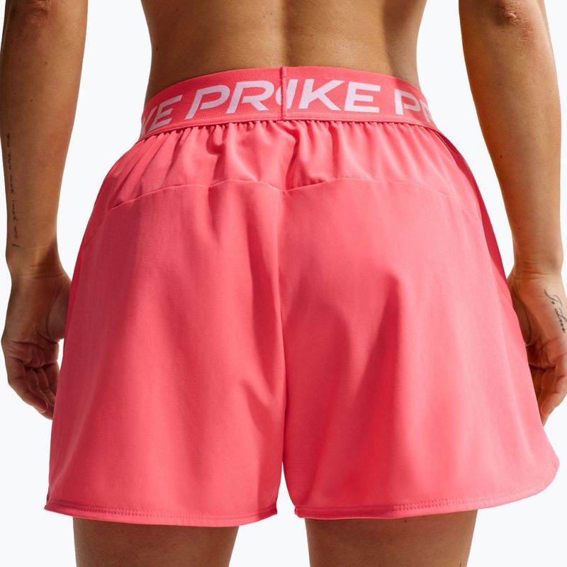 Dámske tréningové šortky Nike Pro Dri-Fit Mid-Rise Brief-Lined 3" sea coral/white 5