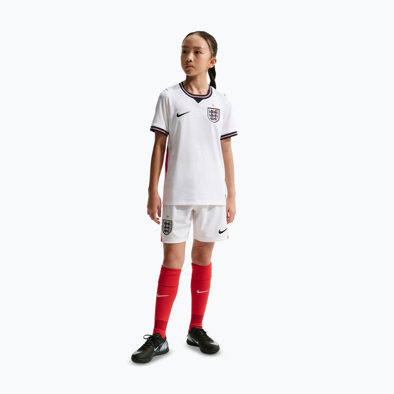 Detský futbalový dres Nike England 2026 Stadium Home white/speed red/obsidian/obsidian 5