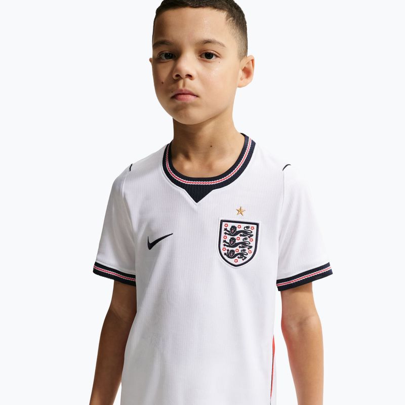 Detský futbalový dres Nike England 2026 Stadium Home white/speed red/obsidian/obsidian 8