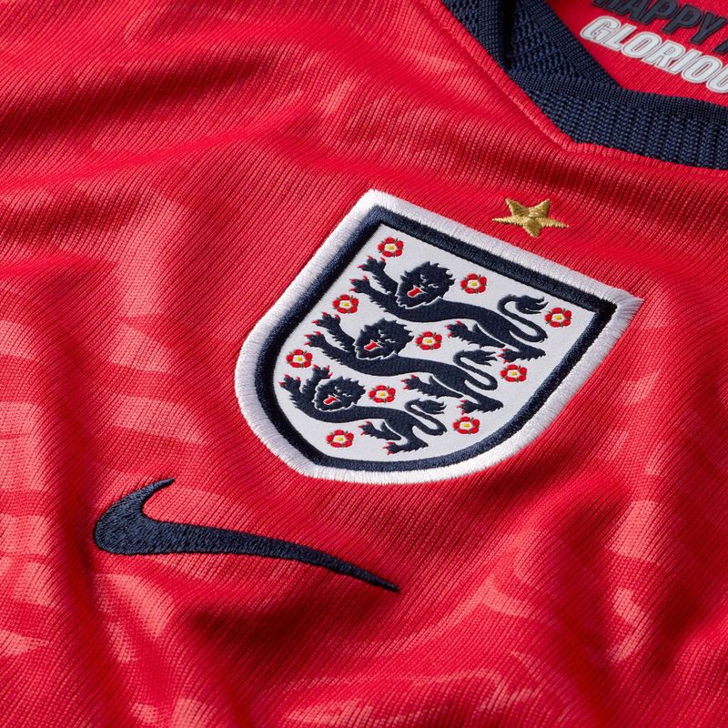 Detský futbalový dres Nike England 2026 Stadium Away speed red/obsidian/white/obsidian 3