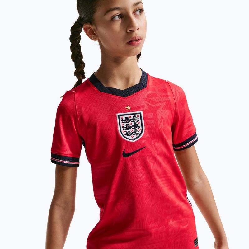 Detský futbalový dres Nike England 2026 Stadium Away speed red/obsidian/white/obsidian 7
