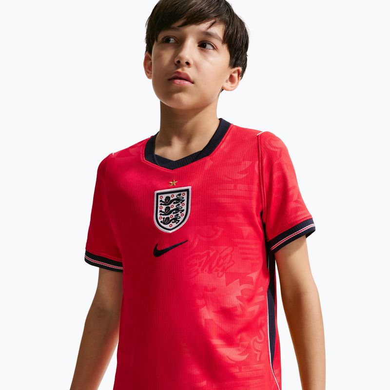 Detský futbalový dres Nike England 2026 Stadium Away speed red/obsidian/white/obsidian 8