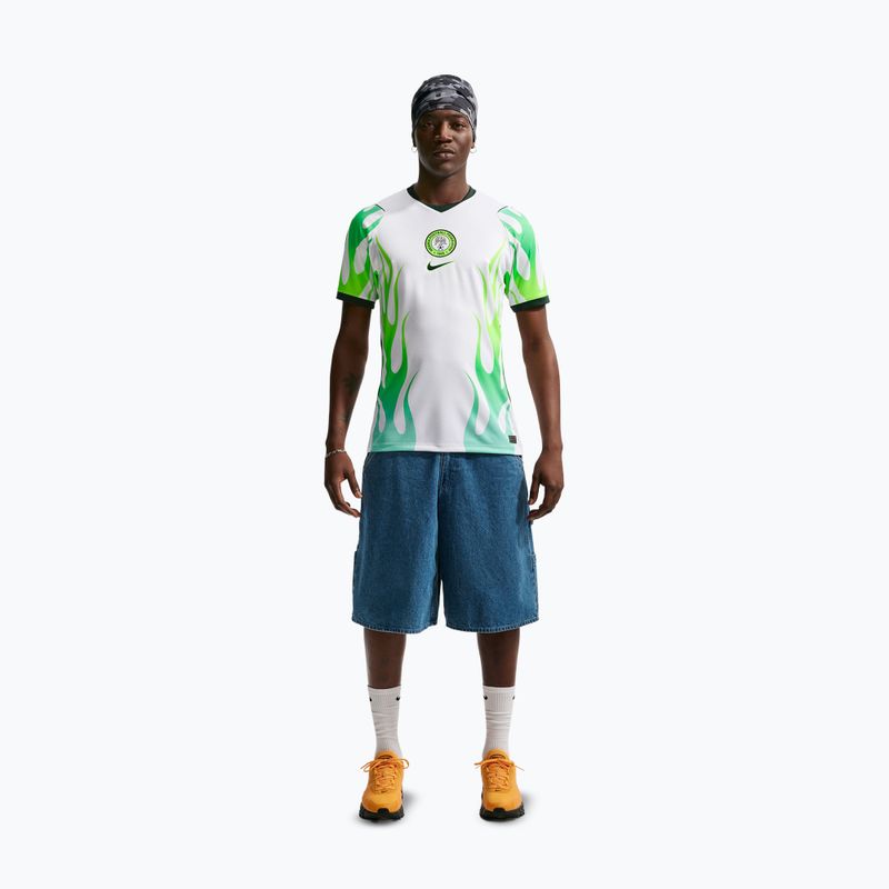 Pánsky futbalový dres Nike Nigeria 2026 Stadium Away white/green glow/black 2