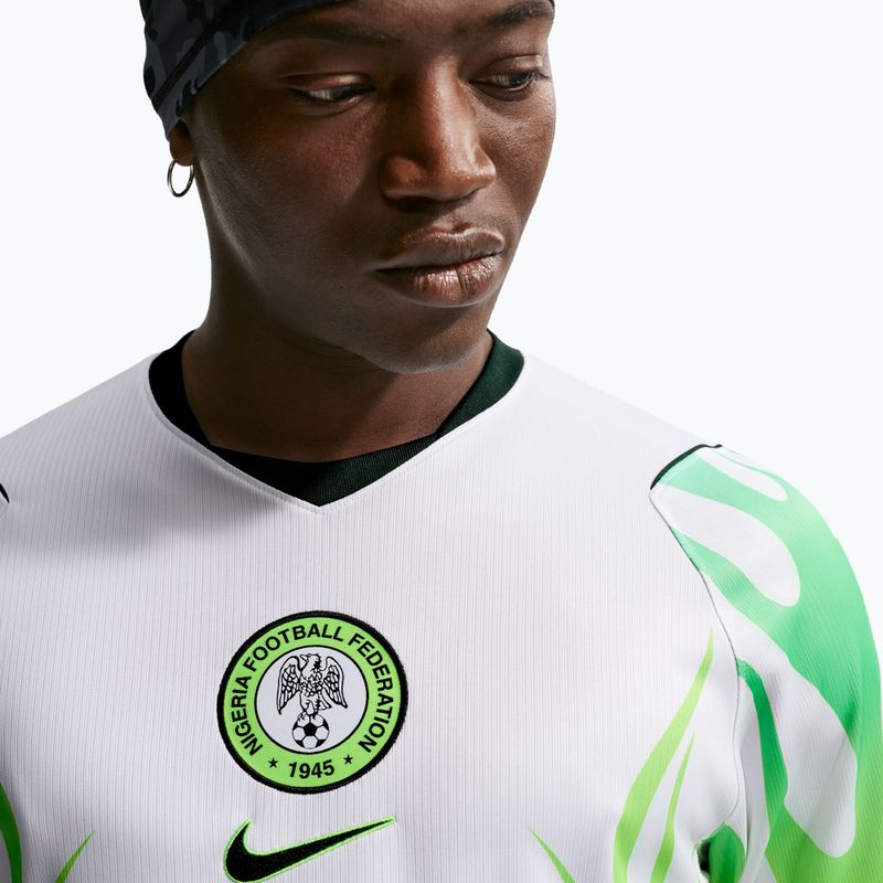 Pánsky futbalový dres Nike Nigeria 2026 Stadium Away white/green glow/black 5