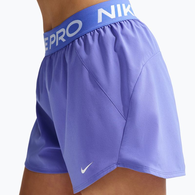 Dámske tréningové šortky Nike Pro Dri-Fit Mid-Rise Brief-Lined 3" sapphire/white 5