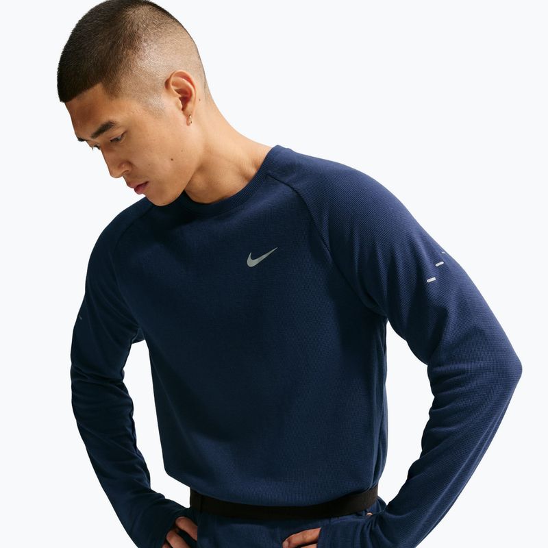 Pánske bežecké tričko longsleeve Nike Stride Dri-Fit Waffle Crew midnight navy 4