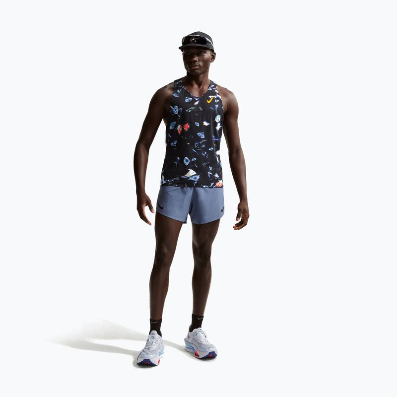 Pánske bežecké tričko Nike AeroSwift Dri-Fit ADV Singlet black/laser orange 2