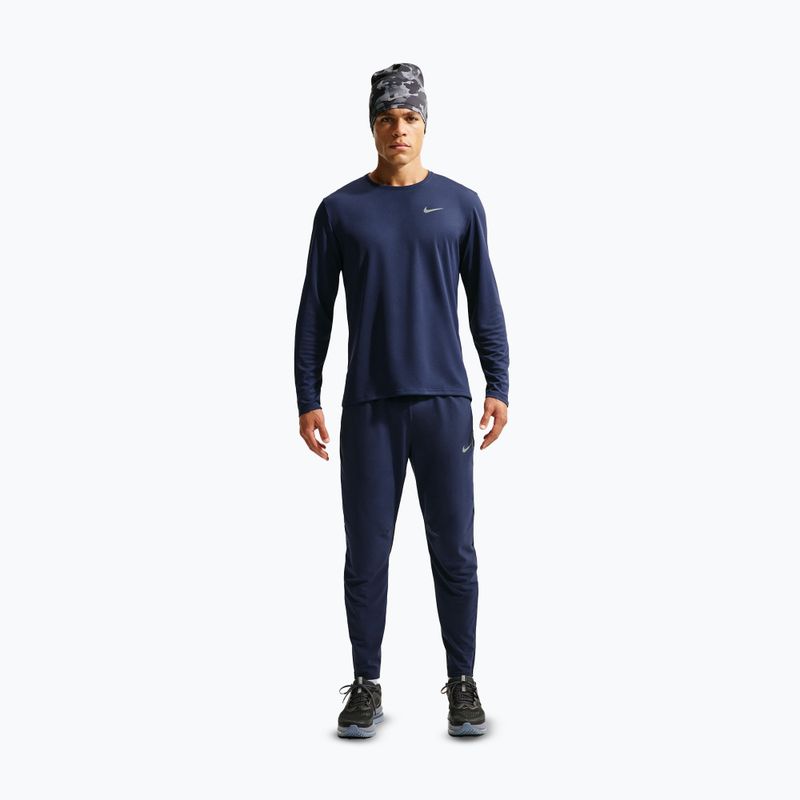 Pánske bežecké tričko s dlhým rukávom Nike Miler Dri-Fit UV midnight navy 2