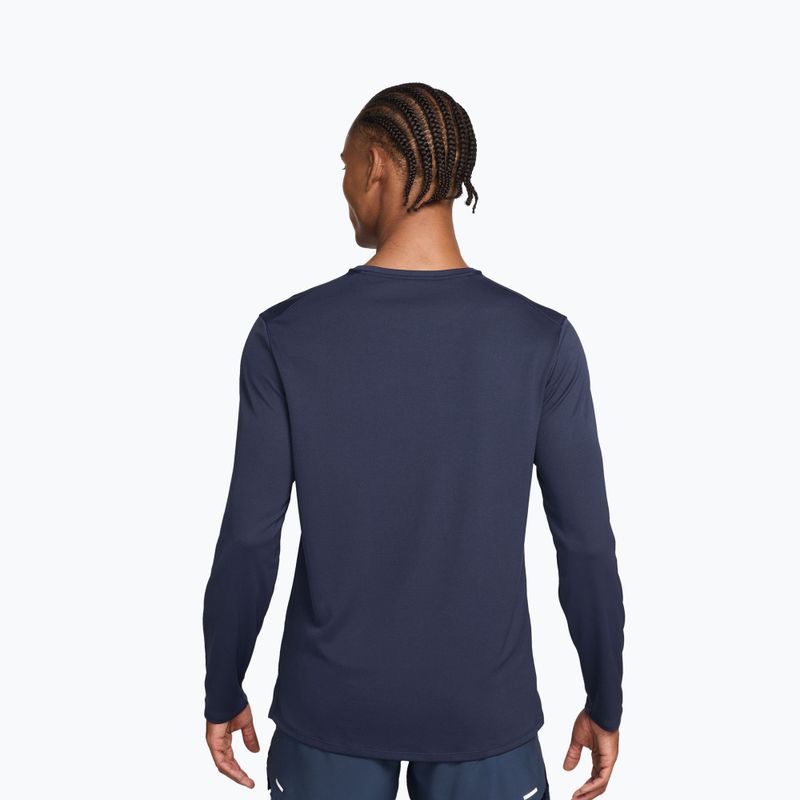 Pánske bežecké tričko s dlhým rukávom Nike Miler Dri-Fit UV midnight navy 3
