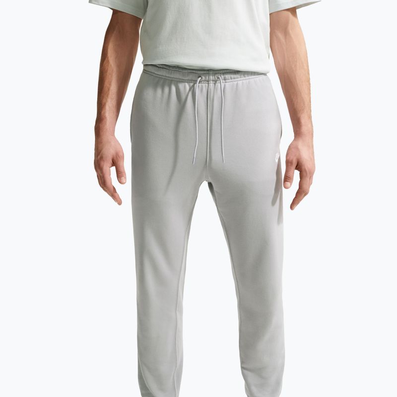 Pánske nohavice Nike Club French Terry Joggers light smoke grey/light smoke grey/white 4