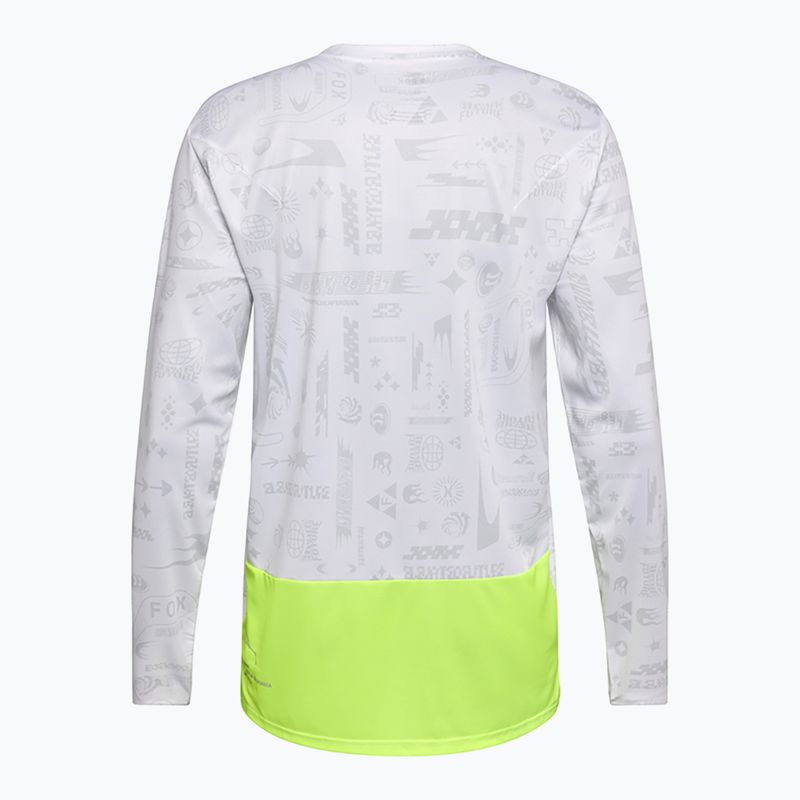 Pánsky cyklistický dres longsleeve Fox Racing Ranger Lunar SE white 4