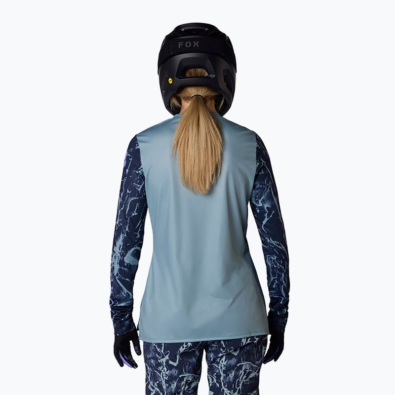 Dámsky cyklistický dres longsleeve Fox Racing Ranger Image Print arctic blue 2
