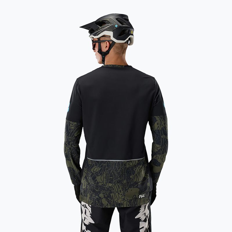 Pánsky cyklistický dres longsleeve Fox Racing Defend Thermal Lunar black 2
