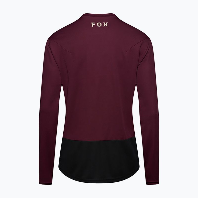 Pánsky cyklistický dres longsleeve Fox Racing Ranger Fox Head LS dark maroon 6