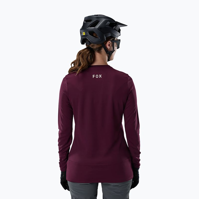 Dámsky cyklistický dres longsleeve Fox Racing Ranger Fox Head LS dark maroon 2