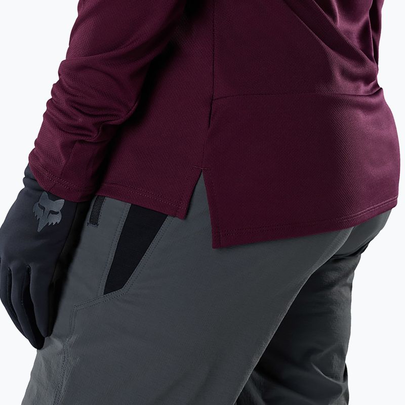 Dámsky cyklistický dres longsleeve Fox Racing Ranger Fox Head LS dark maroon 4