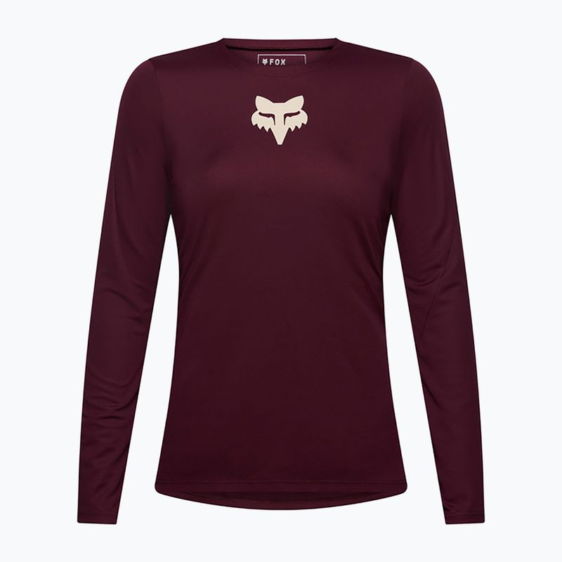 Dámsky cyklistický dres longsleeve Fox Racing Ranger Fox Head LS dark maroon 5
