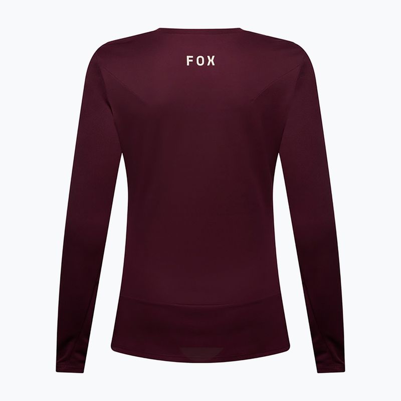 Dámsky cyklistický dres longsleeve Fox Racing Ranger Fox Head LS dark maroon 6
