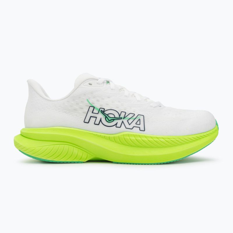 Pánske bežecké topánky HOKA Mach 6 white/neon lime 2