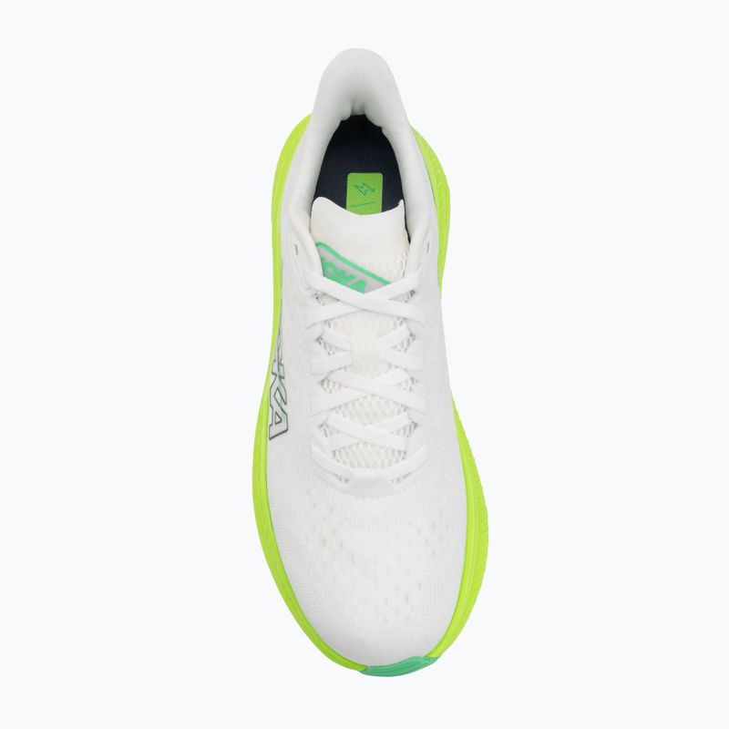 Pánske bežecké topánky HOKA Mach 6 white/neon lime 5