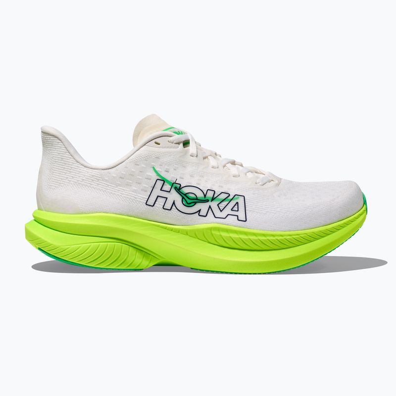 Pánske bežecké topánky HOKA Mach 6 white/neon lime 2