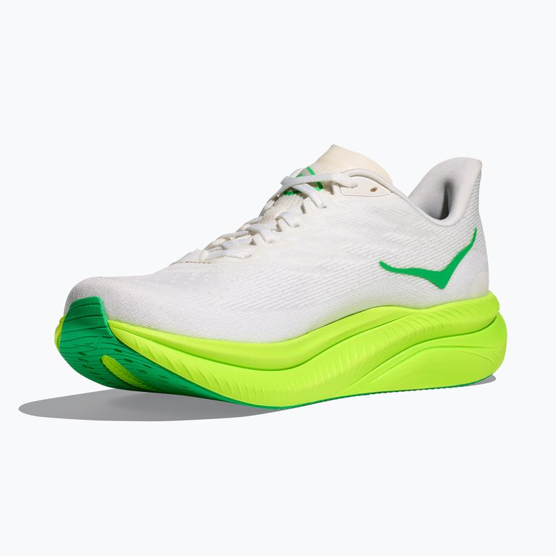 Pánske bežecké topánky HOKA Mach 6 white/neon lime 4