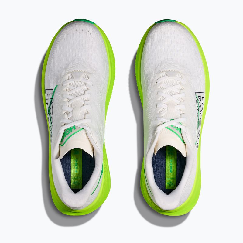 Pánske bežecké topánky HOKA Mach 6 white/neon lime 8