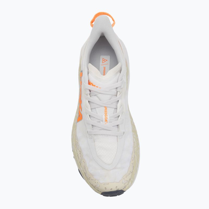 Pánske bežecké topánky HOKA Speedgoat 6 white/neon tangerine 5