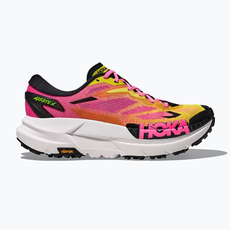 Pánske bežecké topánky Hoka Mafate X neon hoka citrus/neon rose 2