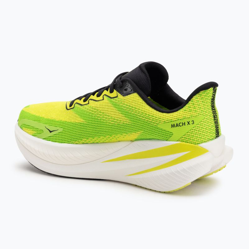 Pánske bežecké topánky Hoka Mach X 3 neon hoka citrus/neon lime 3