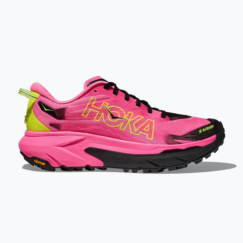 Pánske bežecké topánky HOKA Mafate 5 neon rose/black 2