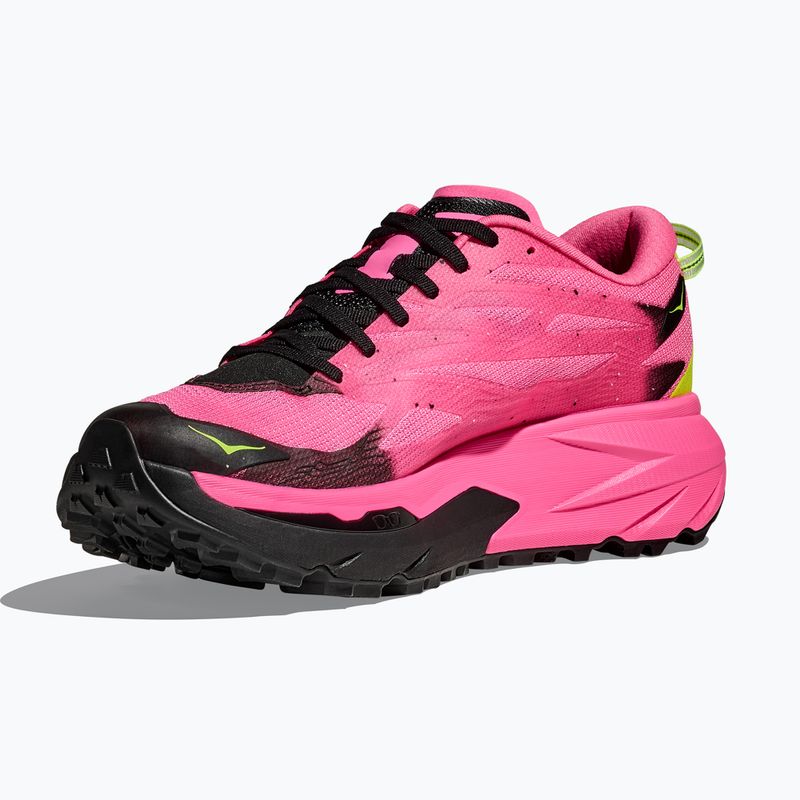 Pánske bežecké topánky HOKA Mafate 5 neon rose/black 4