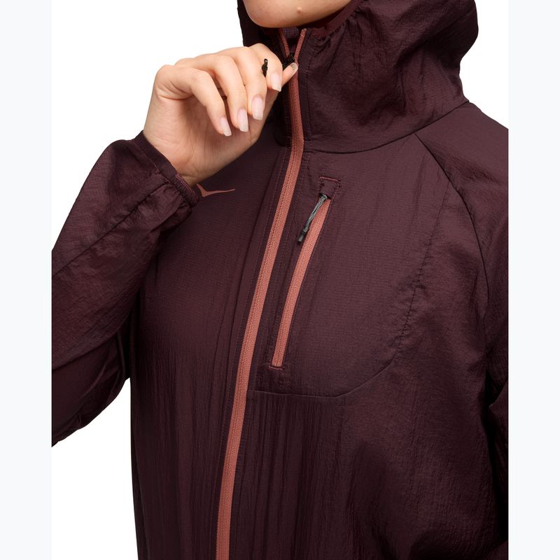 Dámska bežecká bunda HOKA Skyflow black cherry 4