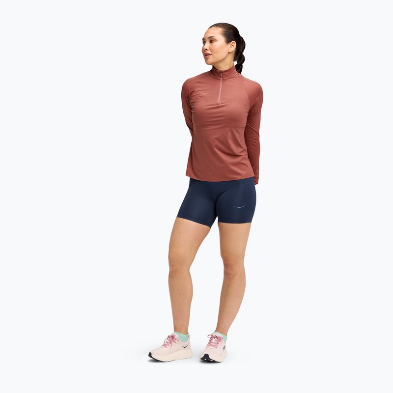 Dámska bežecká mikina HOKA GlideTech Quarter Zip rouge 2