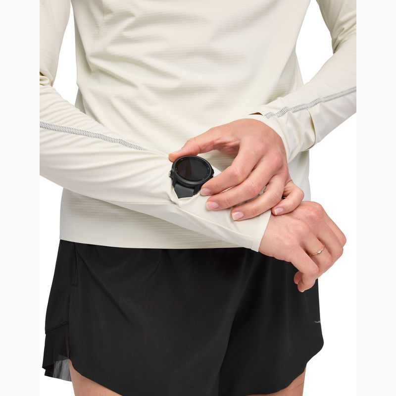 Dámska bežecká mikina HOKA GlideTech Quarter Zip ruffle salt 5