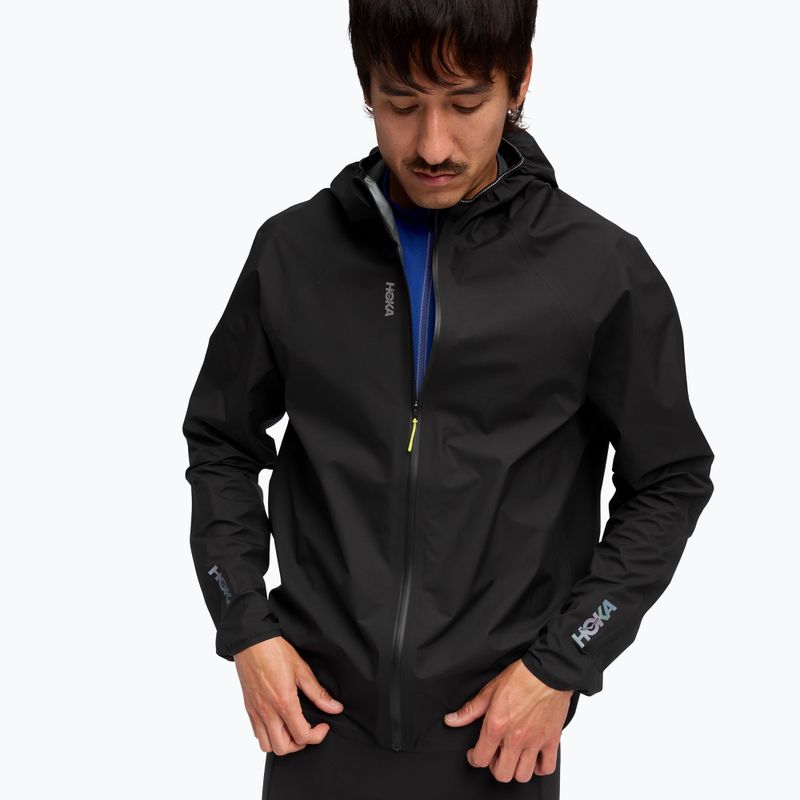 Pánska bežecká bunda HOKA Skybreeze Waterproof GTX black 4
