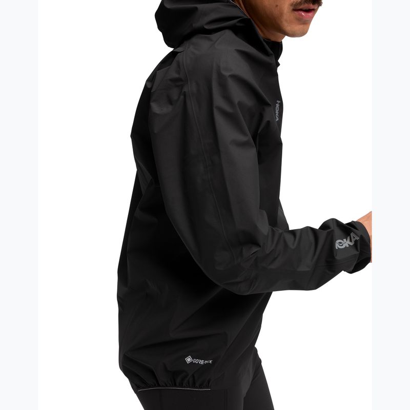 Pánska bežecká bunda HOKA Skybreeze Waterproof GTX black 5