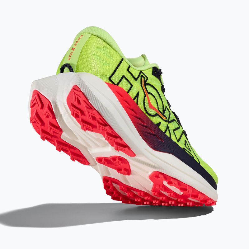 Pánske bežecké topánky HOKA Rocket X Trail neon Yuzu/neon flame 5