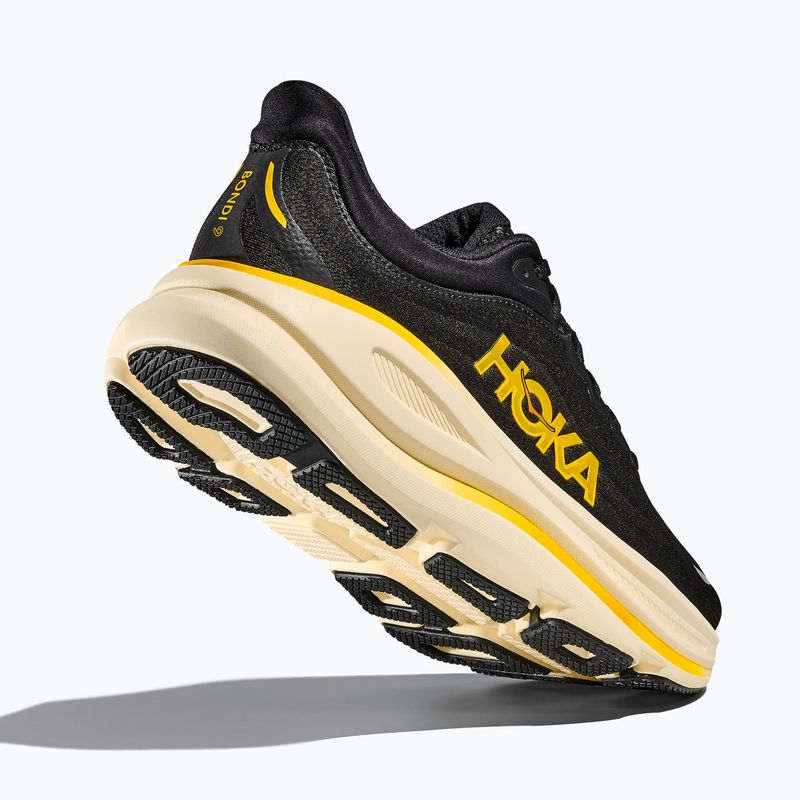 Pánske bežecké topánky Hoka Bondi 9 carbon black/yellow gold 5