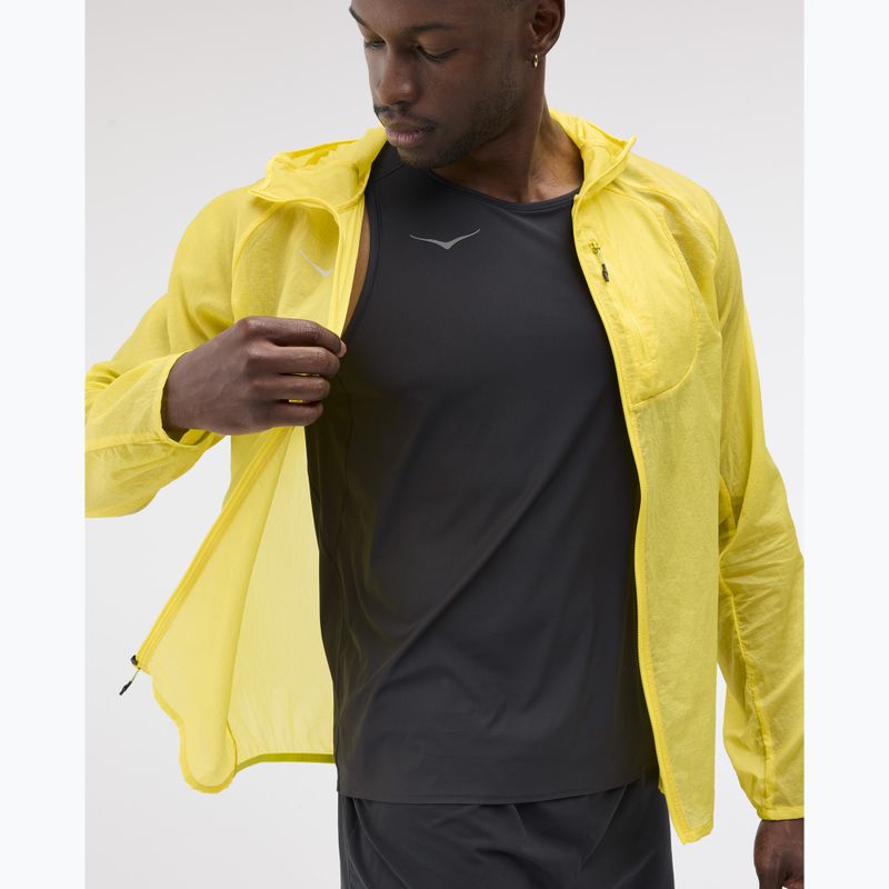 Pánska bežecká bunda HOKA Skyflow neon hoka citrus 4