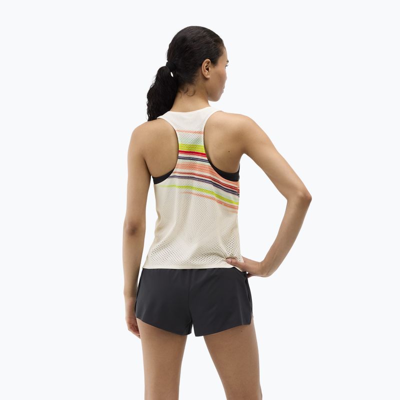 Dámske bežecké tričko HOKA Race Day Singlet alabaster flare 3