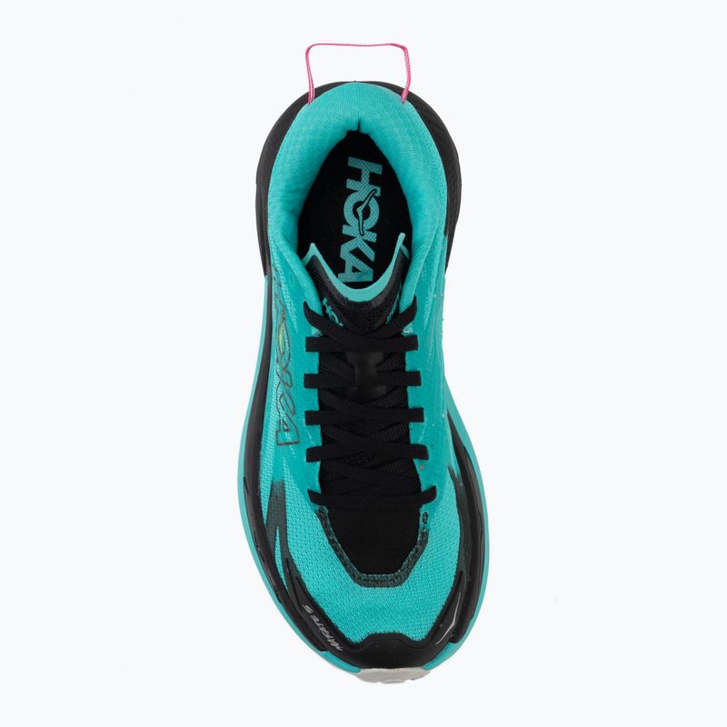 Dámske bežecké topánky HOKA Mafate 5 black/electric aqua 5
